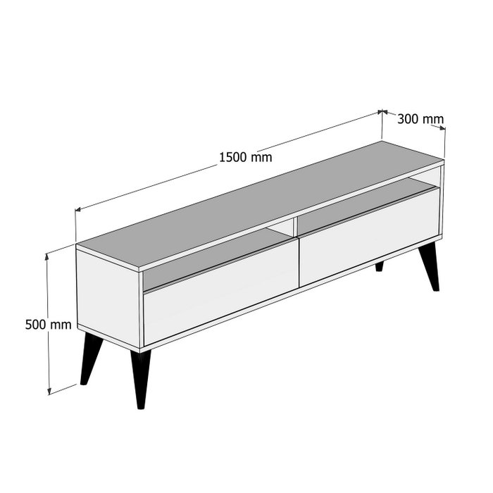 Hanah Home Best 2 - Mueble de TV Nogal Hanah Home Best 2 - Mueble de TV Nogal